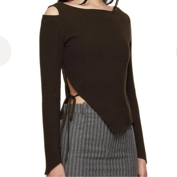 NWT Paloma Wool Wing Top Brown Long Sleeve - Picture 3 of 5